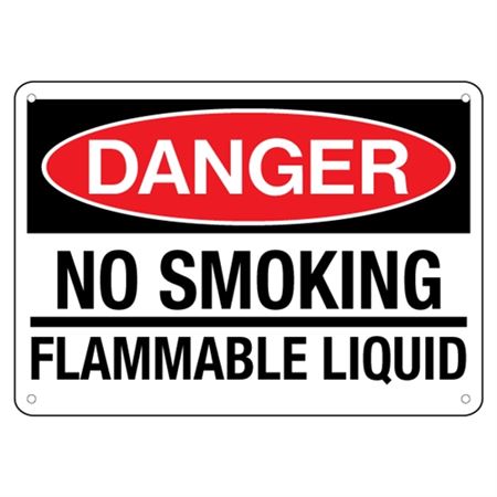 Danger No Smoking Flammable Liquid 
 Sign